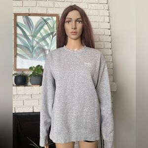 Brunette The Label pullover sweater Medium gray Babe crew neck